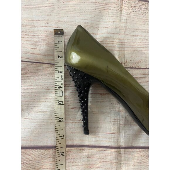 Burberry Women's Dark Nickel Patent Raised Dot Pumps - 41 (US 11) - Picture 12 of 13